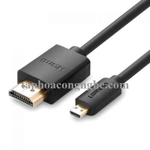 Ugreen 30104 3M màu Đen Cáp chuyển đổi Micro HDMI sang HDMI thuần đồng HD127 30030104